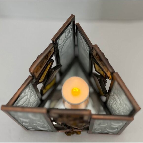 PartyLite Water's Edge Votive Mosaic Triangle Candle Holder w/ Mirror Base - Picture 5 of 6